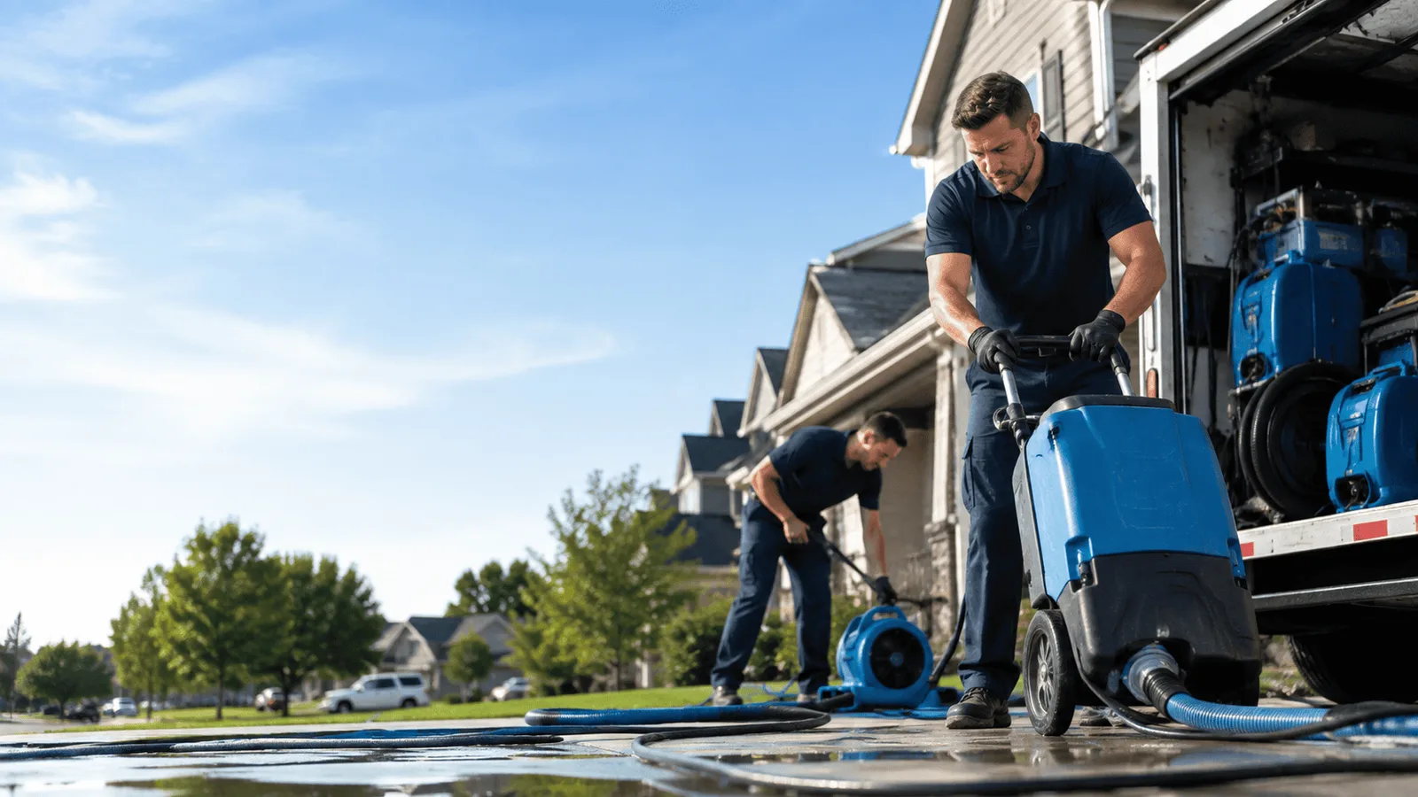 Dehumidification being performed in Germansville, PA